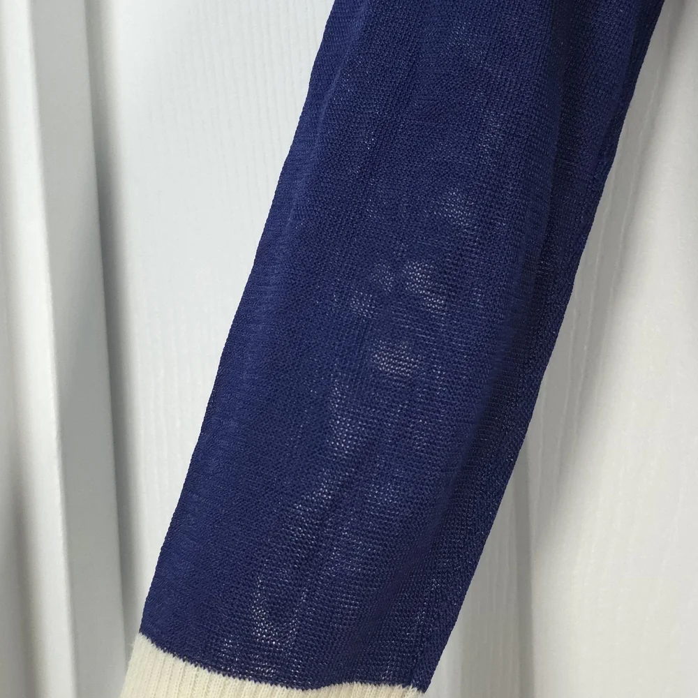 Rag & bone Navy and White Crew Neck Sweater Merino Blend XS NWOT - Picture 5 of 9